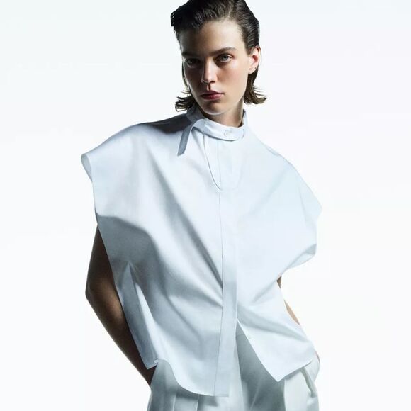 ZARA ZW COLLECTION POPLIN SHIRT - Picture 2 of 9